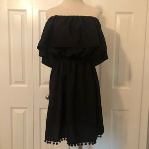 Shein Off the Shoulder Black Dress